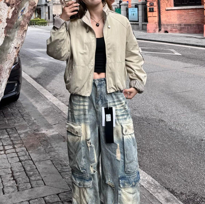 Drawstring Short Jacket