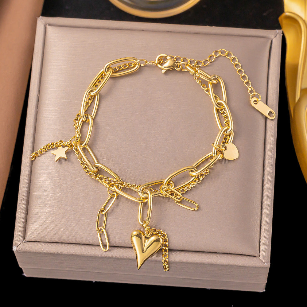 Multi-layer Geometric Star Bracelet
