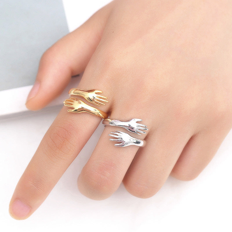 Adjustable Love Hug Couple Fashion Ring