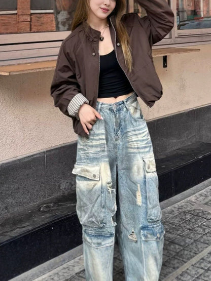 Drawstring Short Jacket
