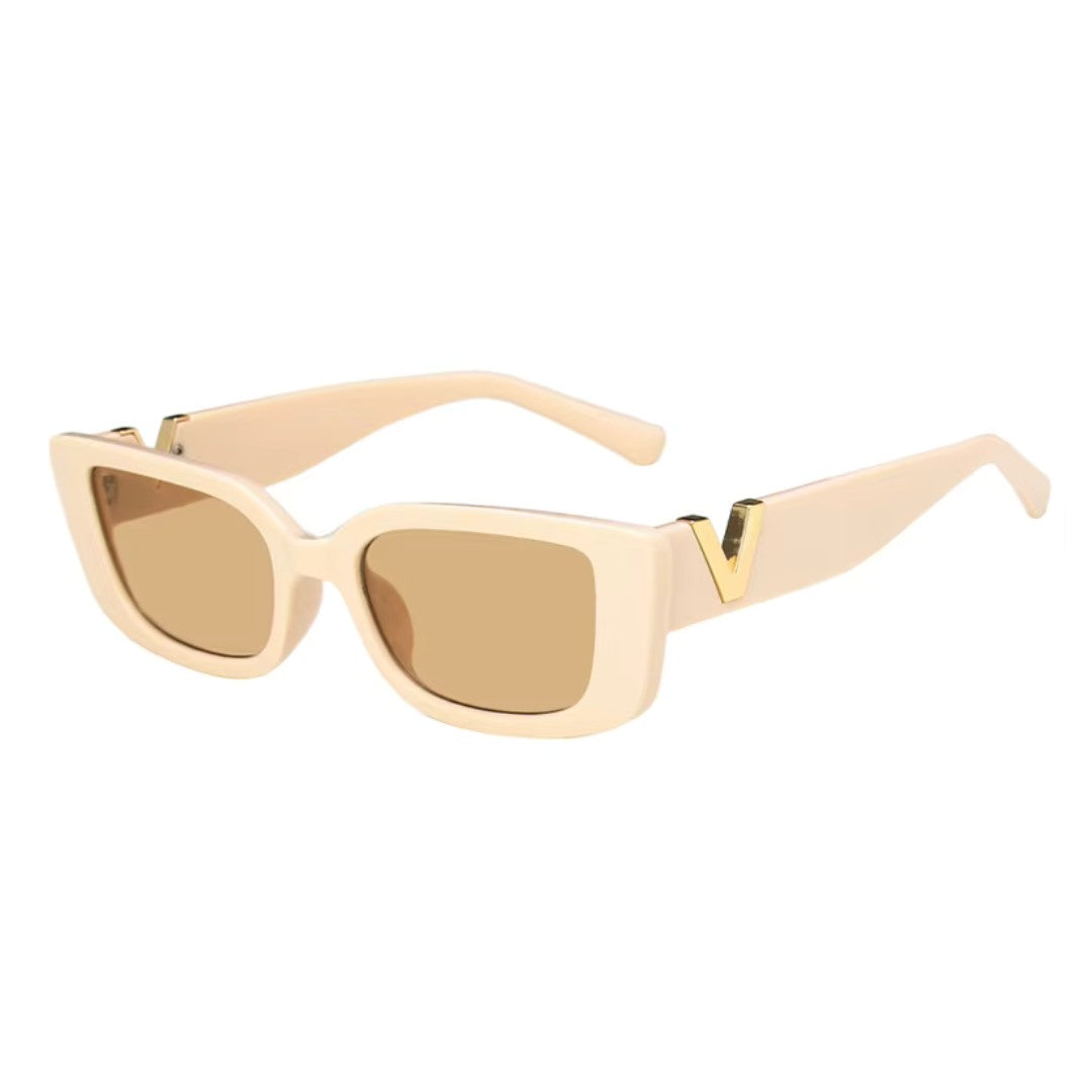 Gafas de sol retro V1 - Crema