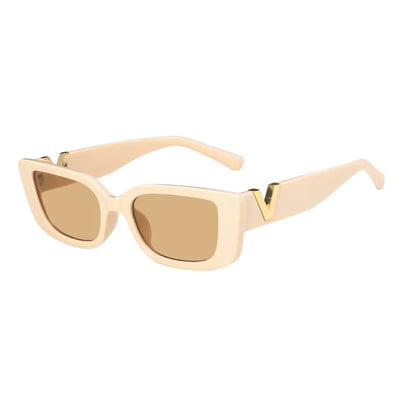 V1 Retro-Sonnenbrille - Creme