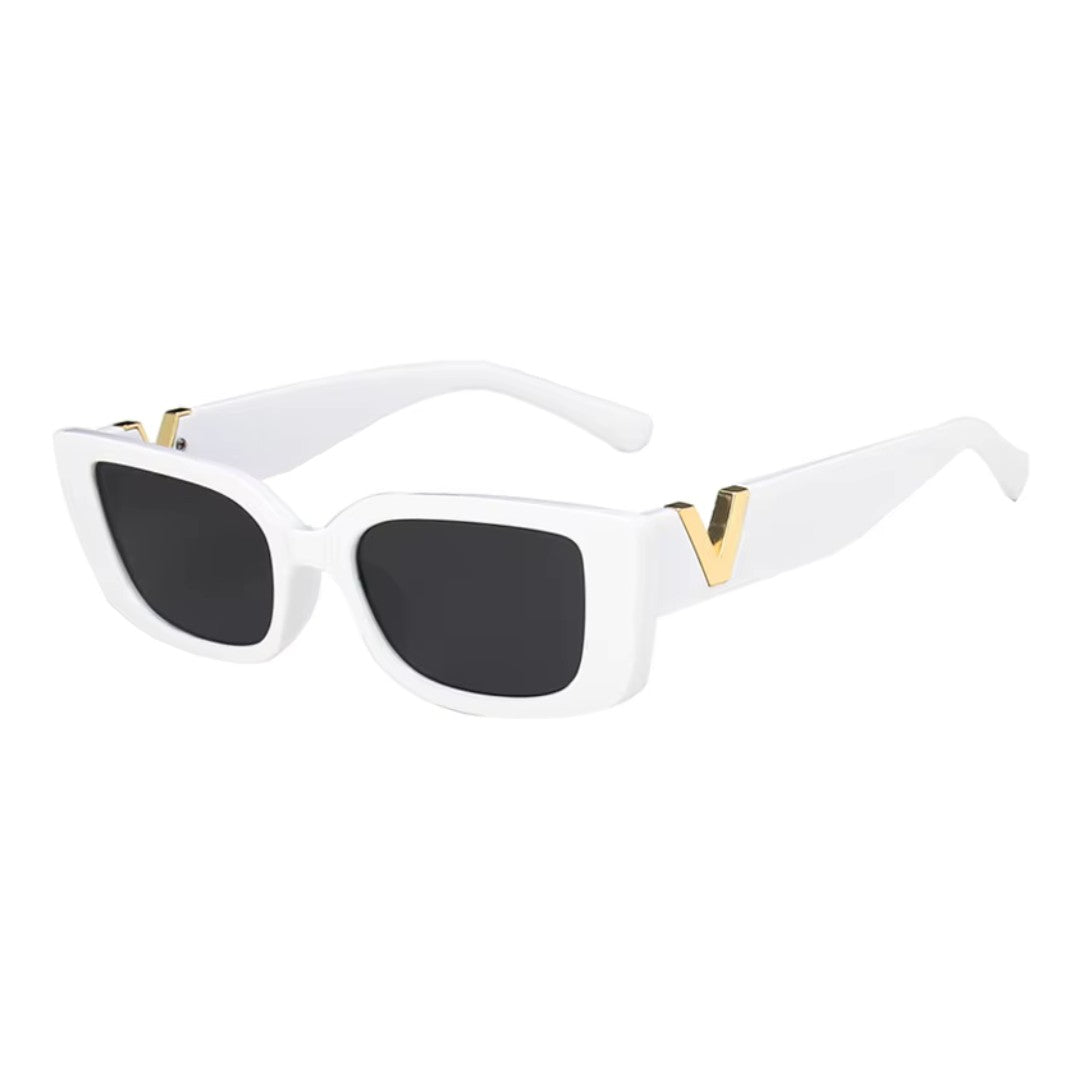 V1 Retro-Sonnenbrille - Weiß