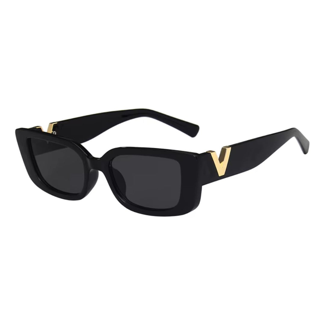 V1 Retro-Sonnenbrille - Schwarz