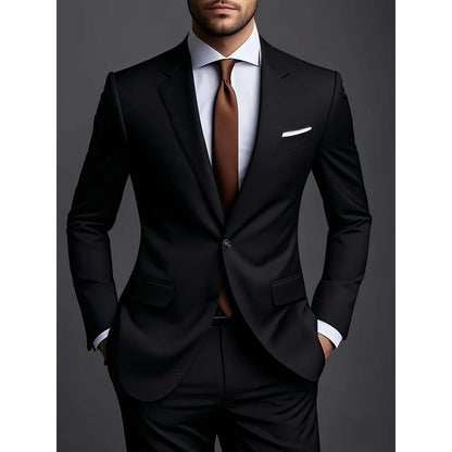 Slim-Fit Men's Two-Piece Suit Set