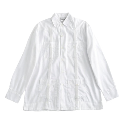 White Patchwork Casual Shirt