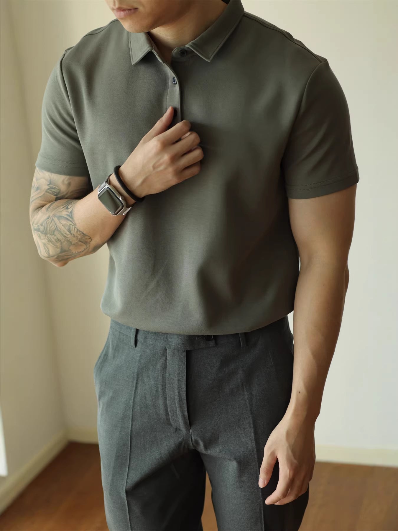 Mens Short Sleeve Cotton Polo Shirt