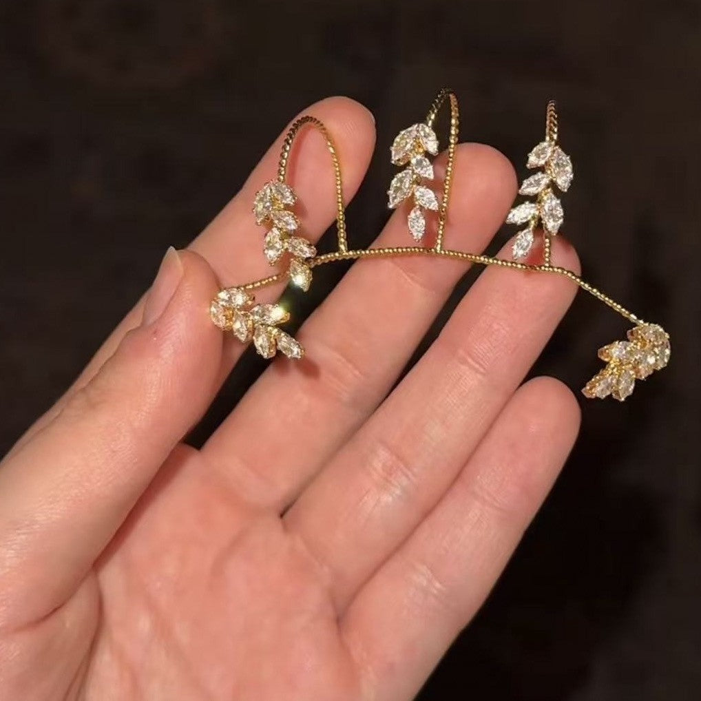 Fashion Rhinestone Leaf Bracelet