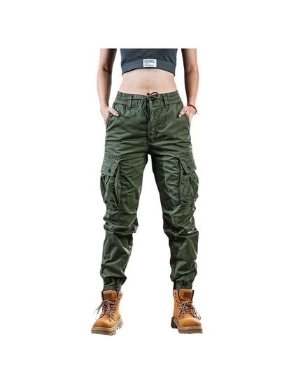 Casual Cotton Blend Overalls Pants