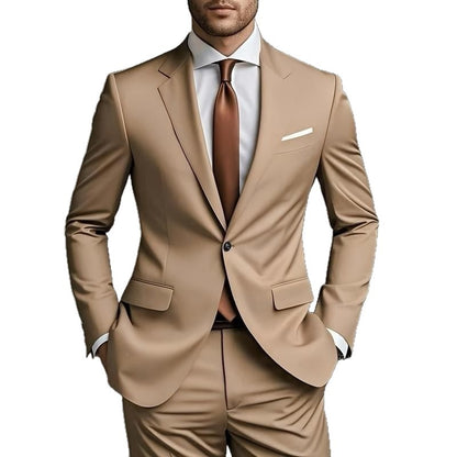 Slim-Fit Men's Two-Piece Suit Set