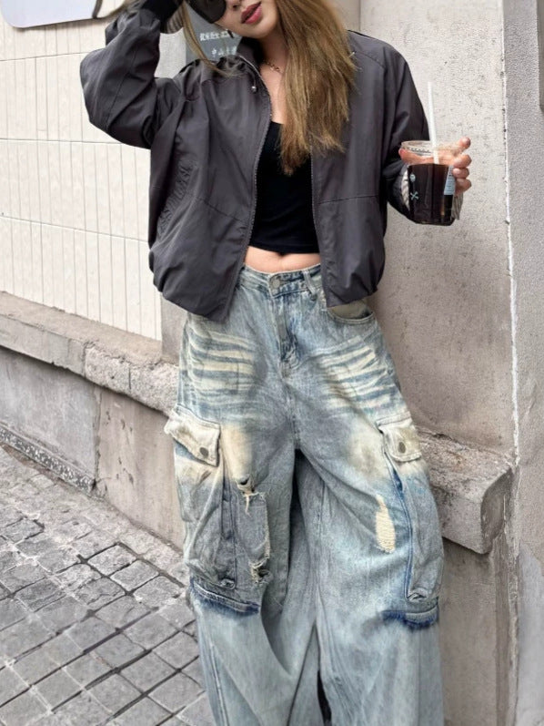 Drawstring Short Jacket