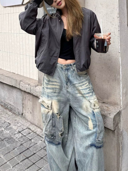 Drawstring Short Jacket
