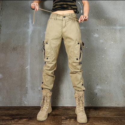 Casual Cotton Blend Overalls Pants