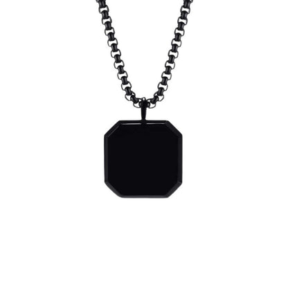 Geometric Epoxy Coated Stainless Steel Necklace