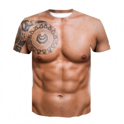 Funny 3D Hairy Chest Print Tshirt