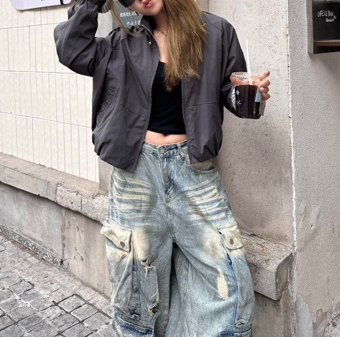 Drawstring Short Jacket