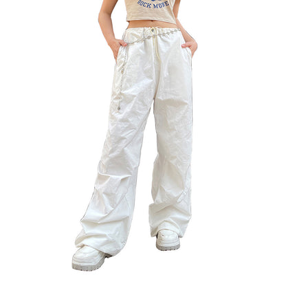 Low-Waist Workwear Casual Pants