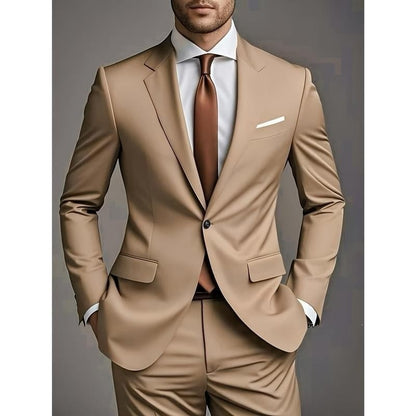 Slim-Fit Men's Two-Piece Suit Set