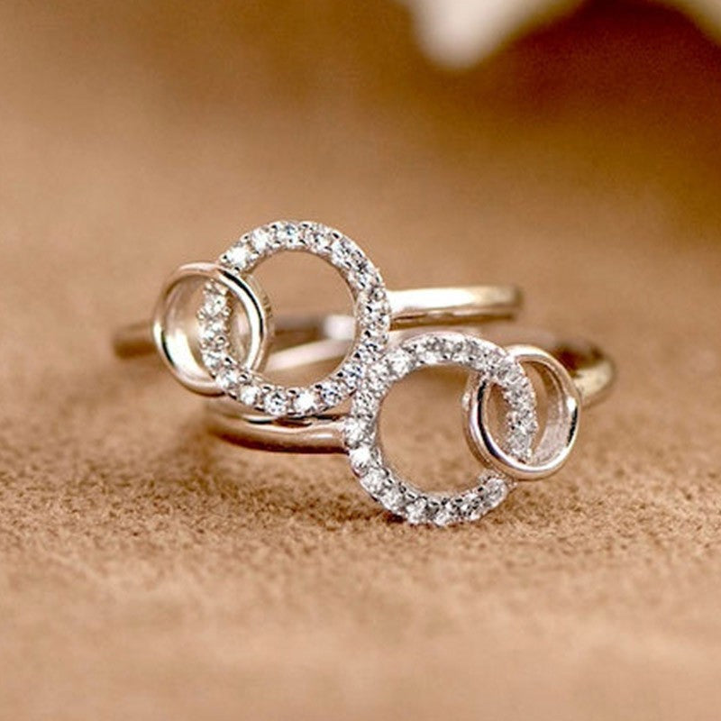 Adjustable Double Ring Fashion Jewelry