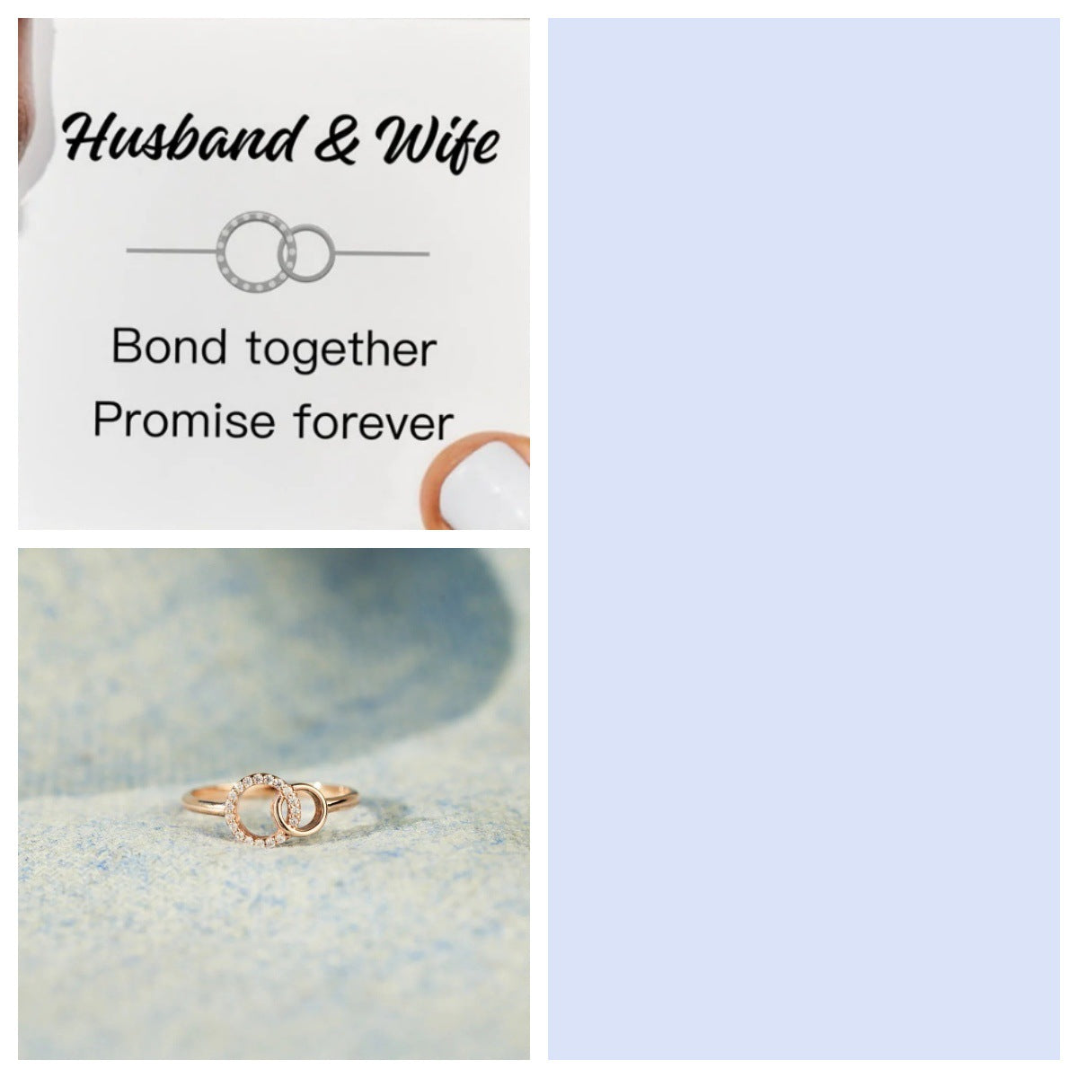 Adjustable Double Ring Fashion Jewelry
