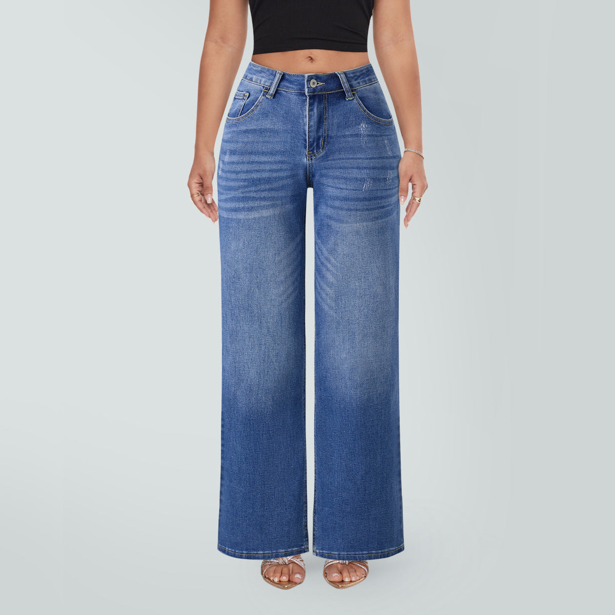 High Waisted Wide Leg Jeans