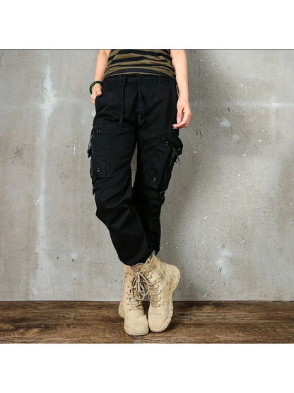 Casual Cotton Blend Overalls Pants