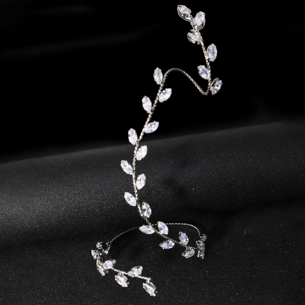 Fashion Rhinestone Leaf Bracelet