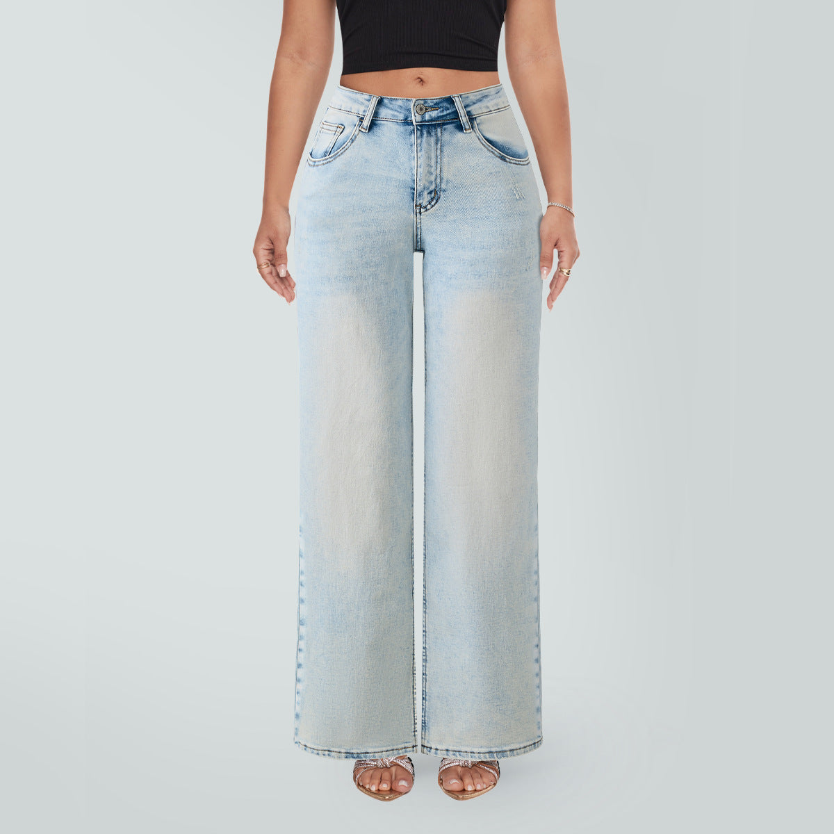 High Waisted Wide Leg Jeans