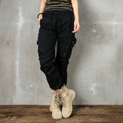 Casual Cotton Blend Overalls Pants