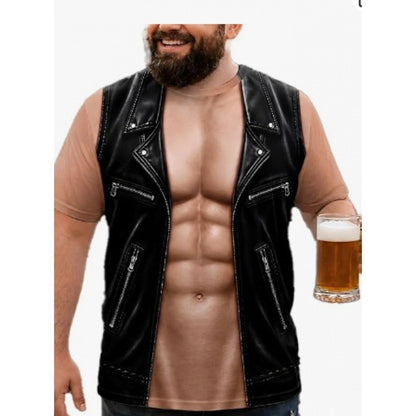 Funny 3D Hairy Chest Print Tshirt