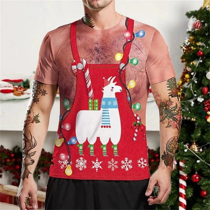 Funny 3D Hairy Chest Print Tshirt
