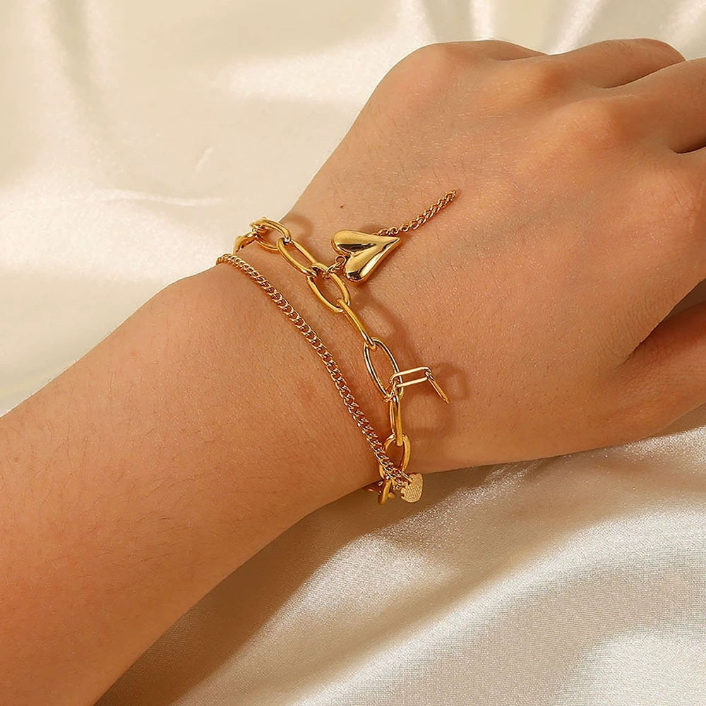 Multi-layer Geometric Star Bracelet