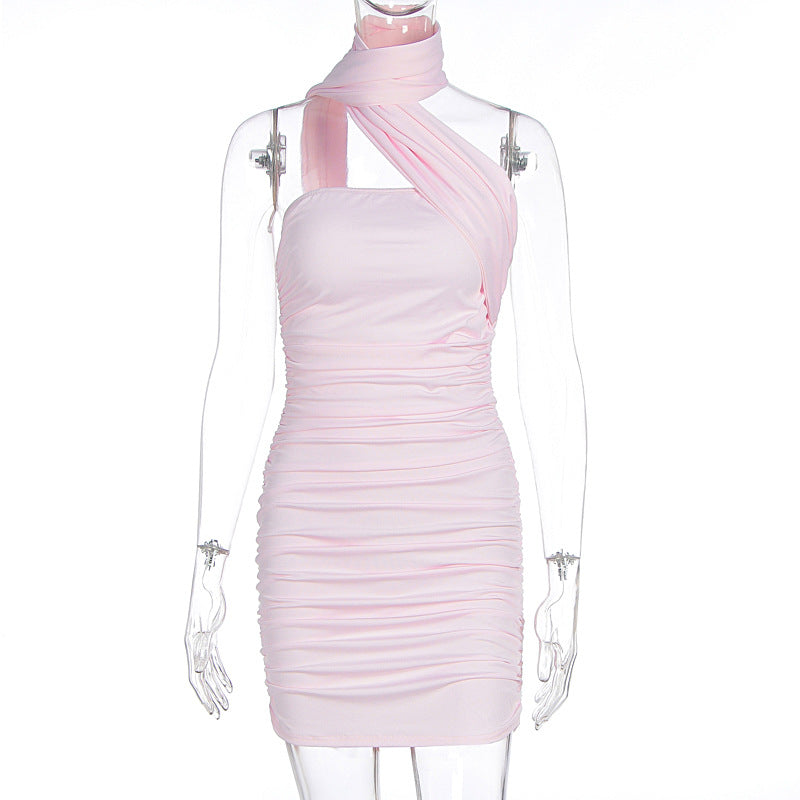Summer Pure Desire Off-the-Shoulder Skirt with Hip-Hugging Design
