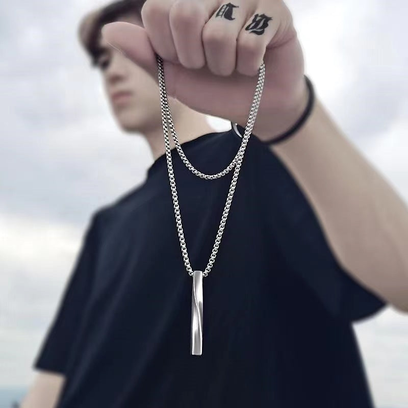 Spiral necklace for men