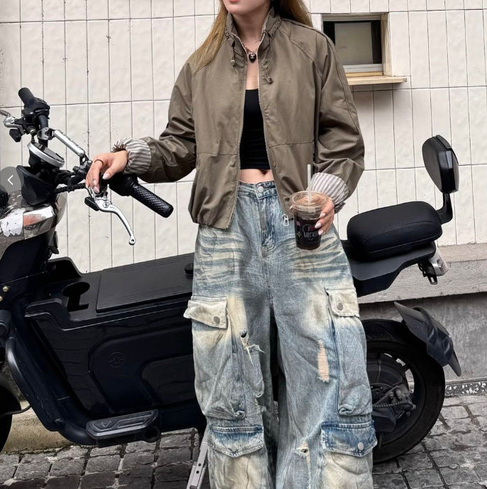 Drawstring Short Jacket